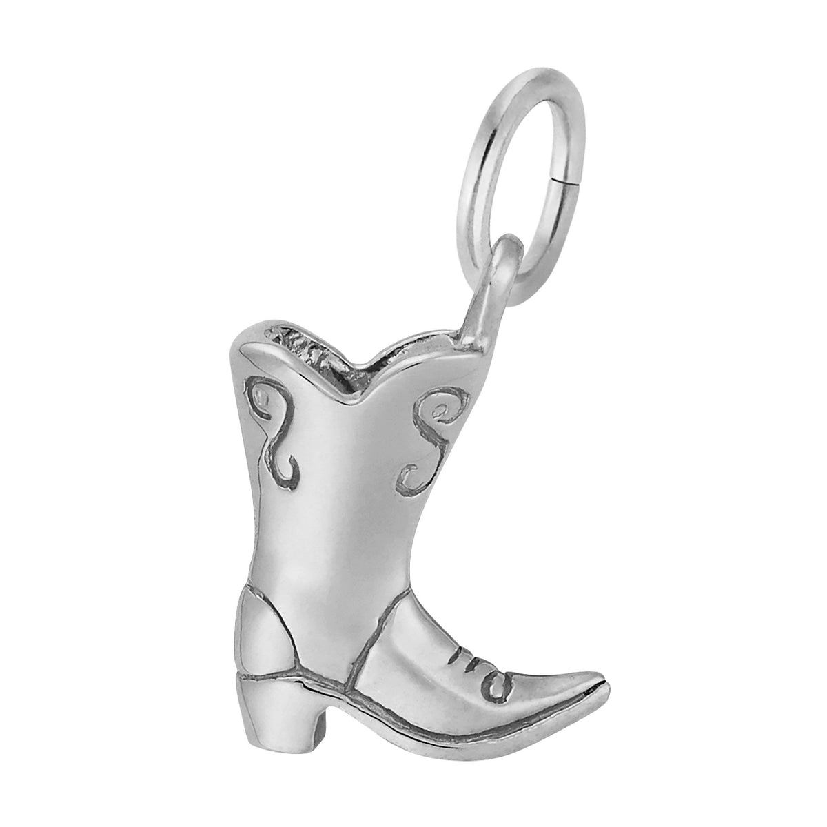 Sterling Silver Cowboy Boot Charm