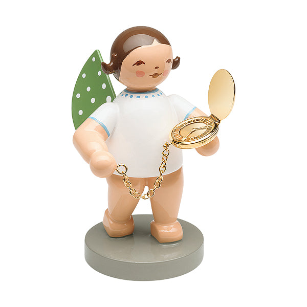 Wendt & Kuhn Angel with Pocket Watch Wooden Figurine