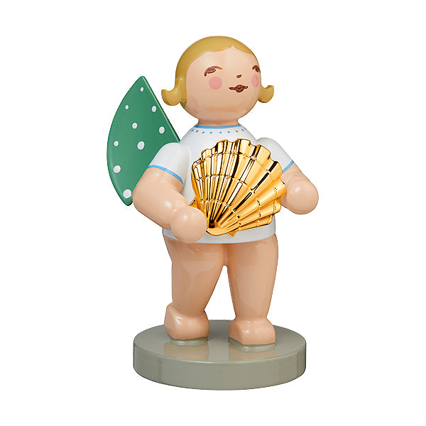 Wendt & Kuhn Angel with Shell Wooden Figurine