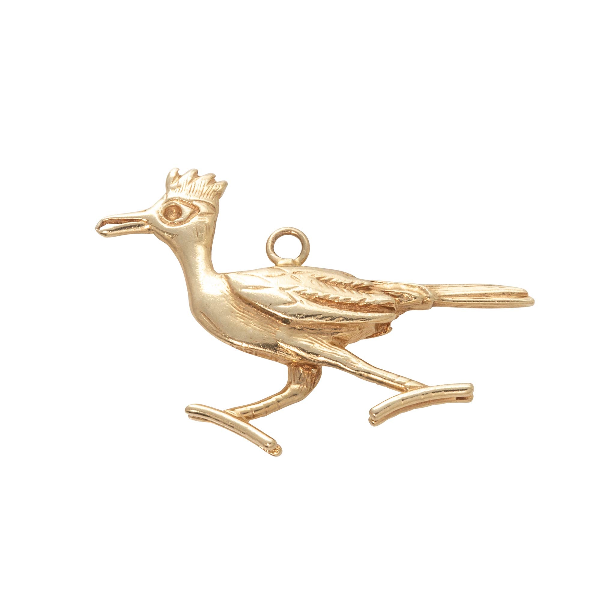 Vintage 14K Gold Roadrunner Charm