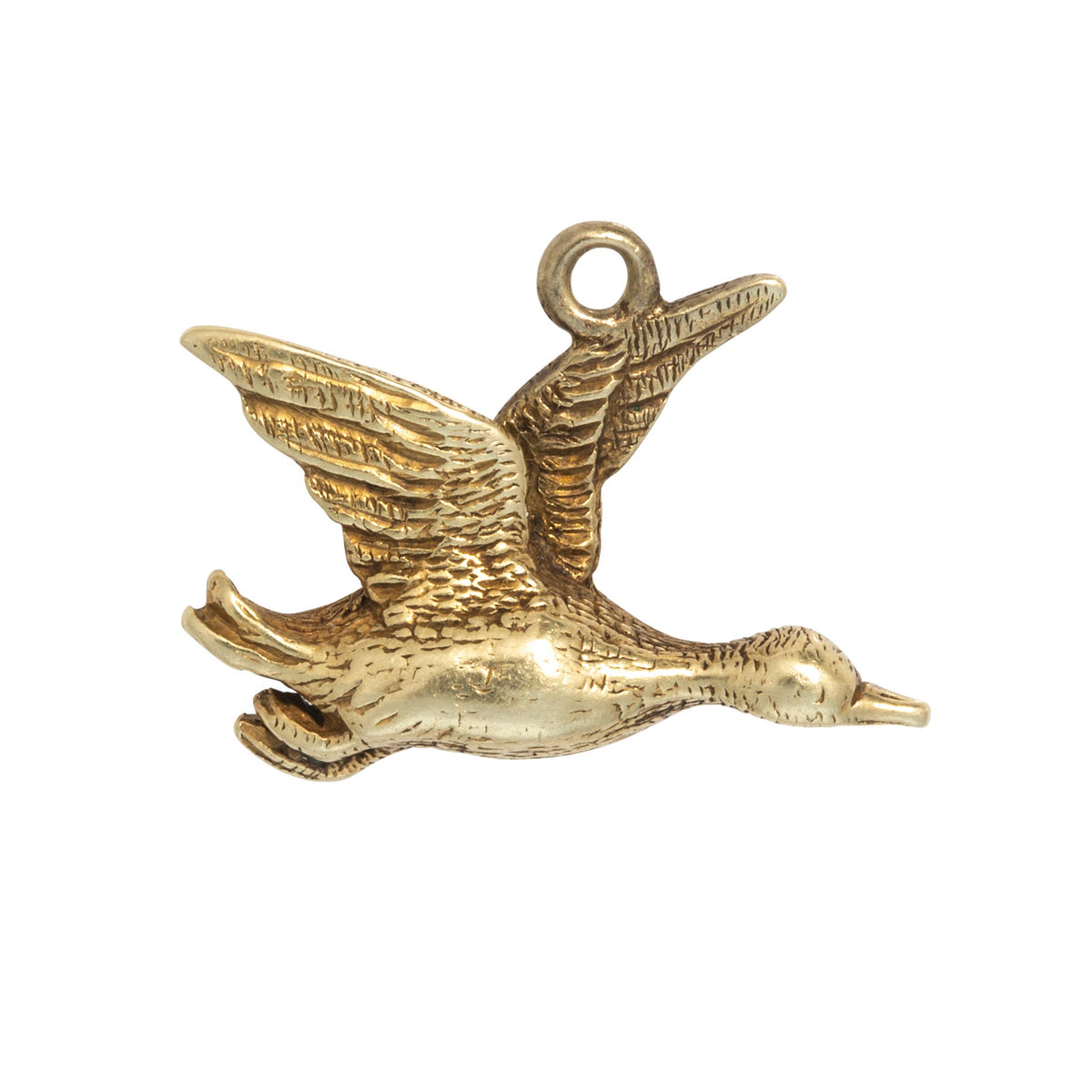 Vintage 14K Gold Flying Duck Charm