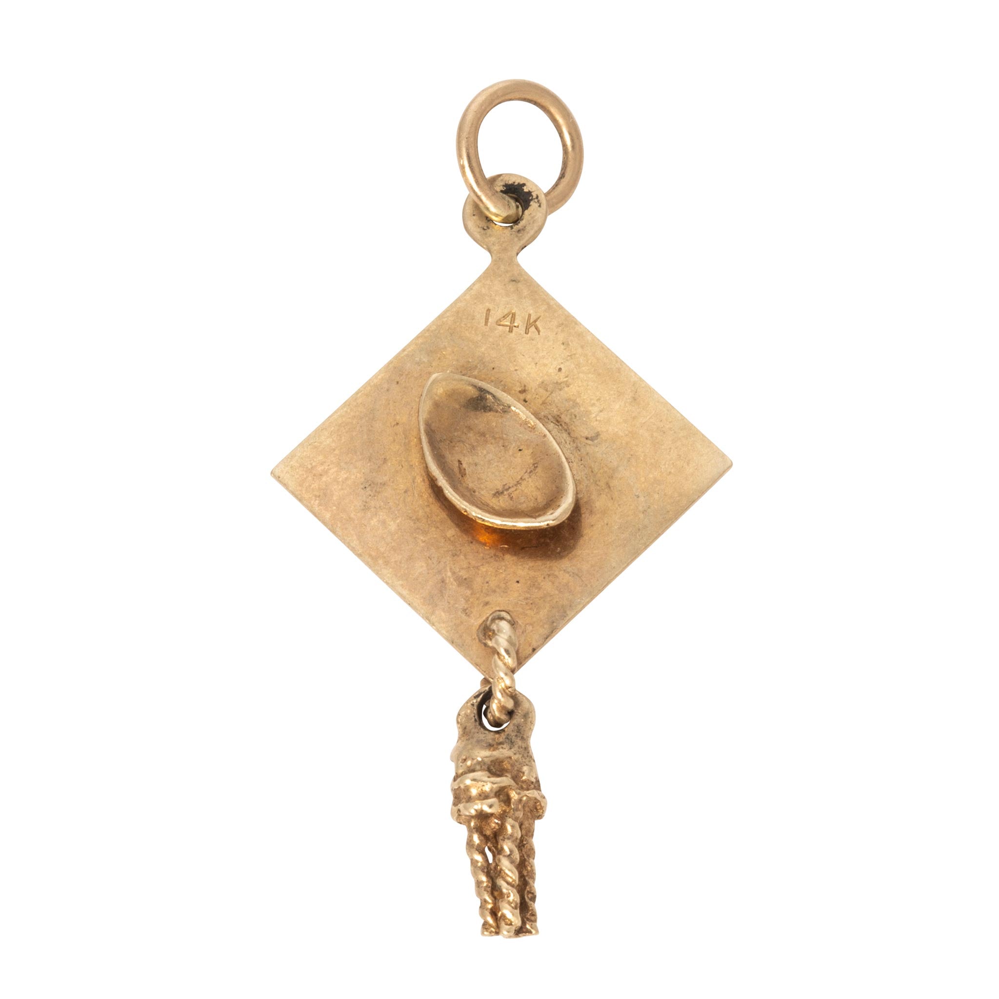 Vintage 14K Gold Graduation Cap Charm