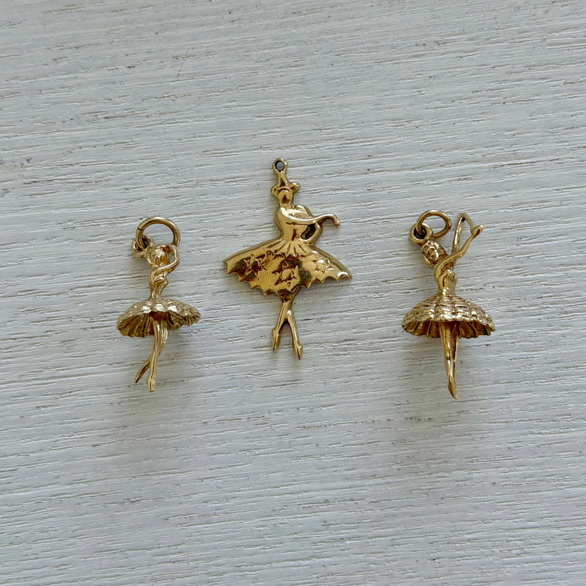 Vintage 14K Gold Ballerina Charms