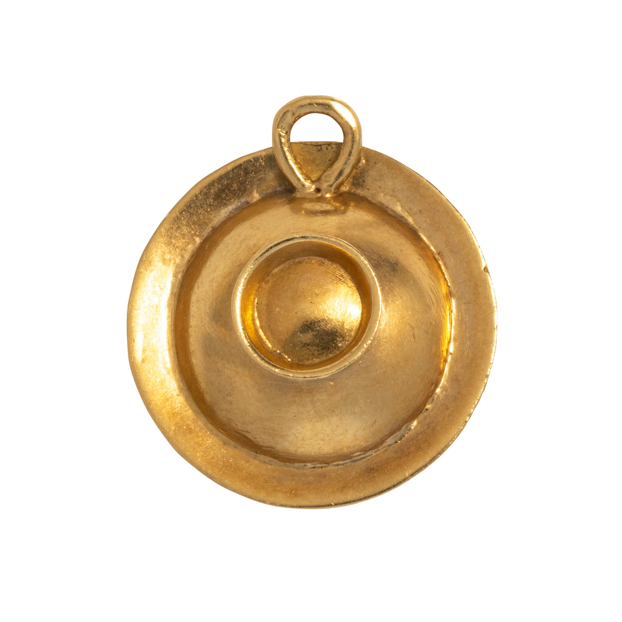 Vintage Enamel Roulette Wheel 14K Gold Charm
