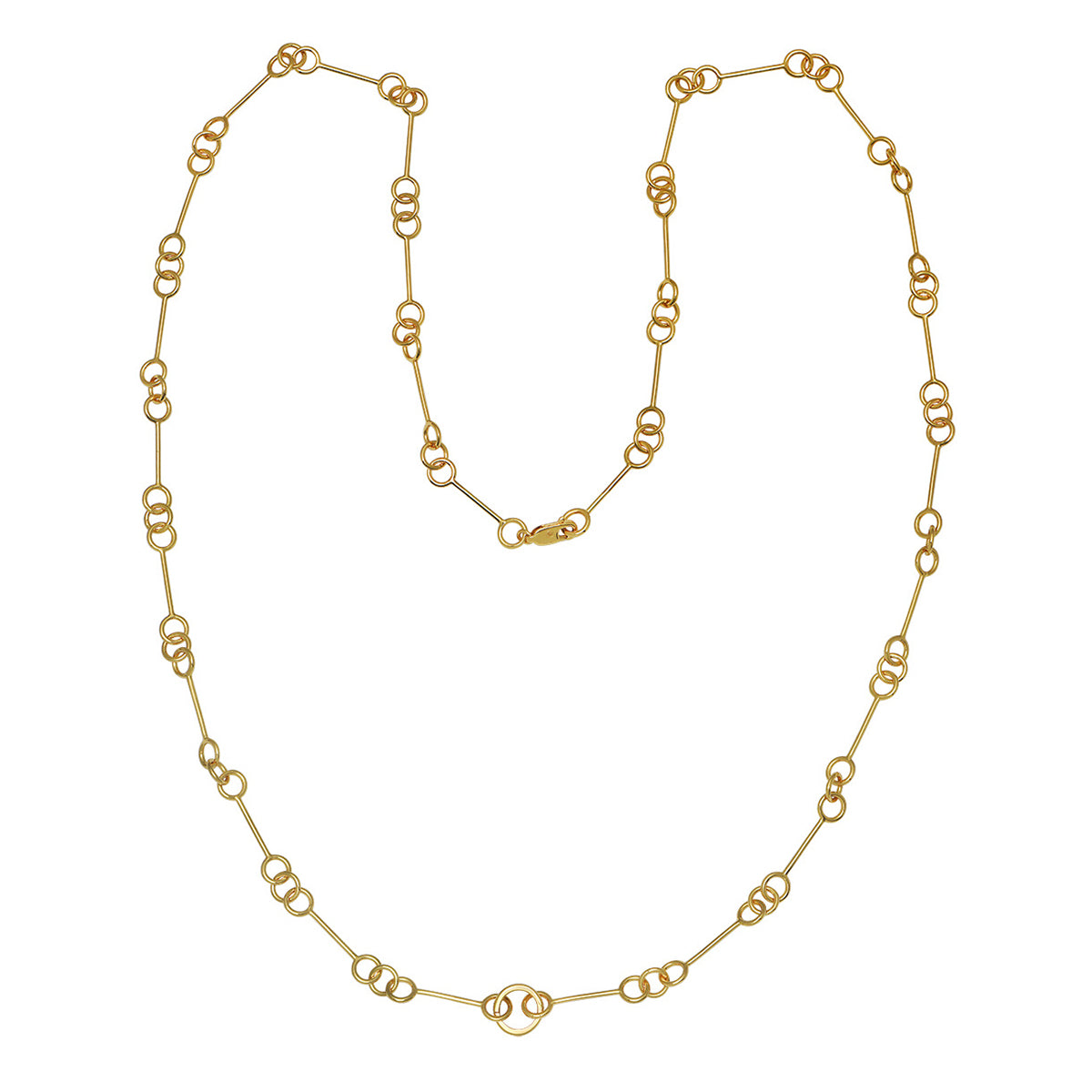 Goldbug Petite Wishbone Chain Necklace 30"