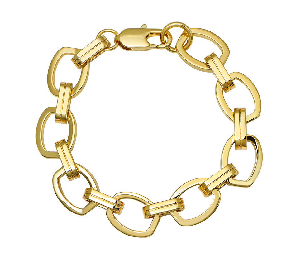 Goldbug Collection Flat Link Chain Bracelet