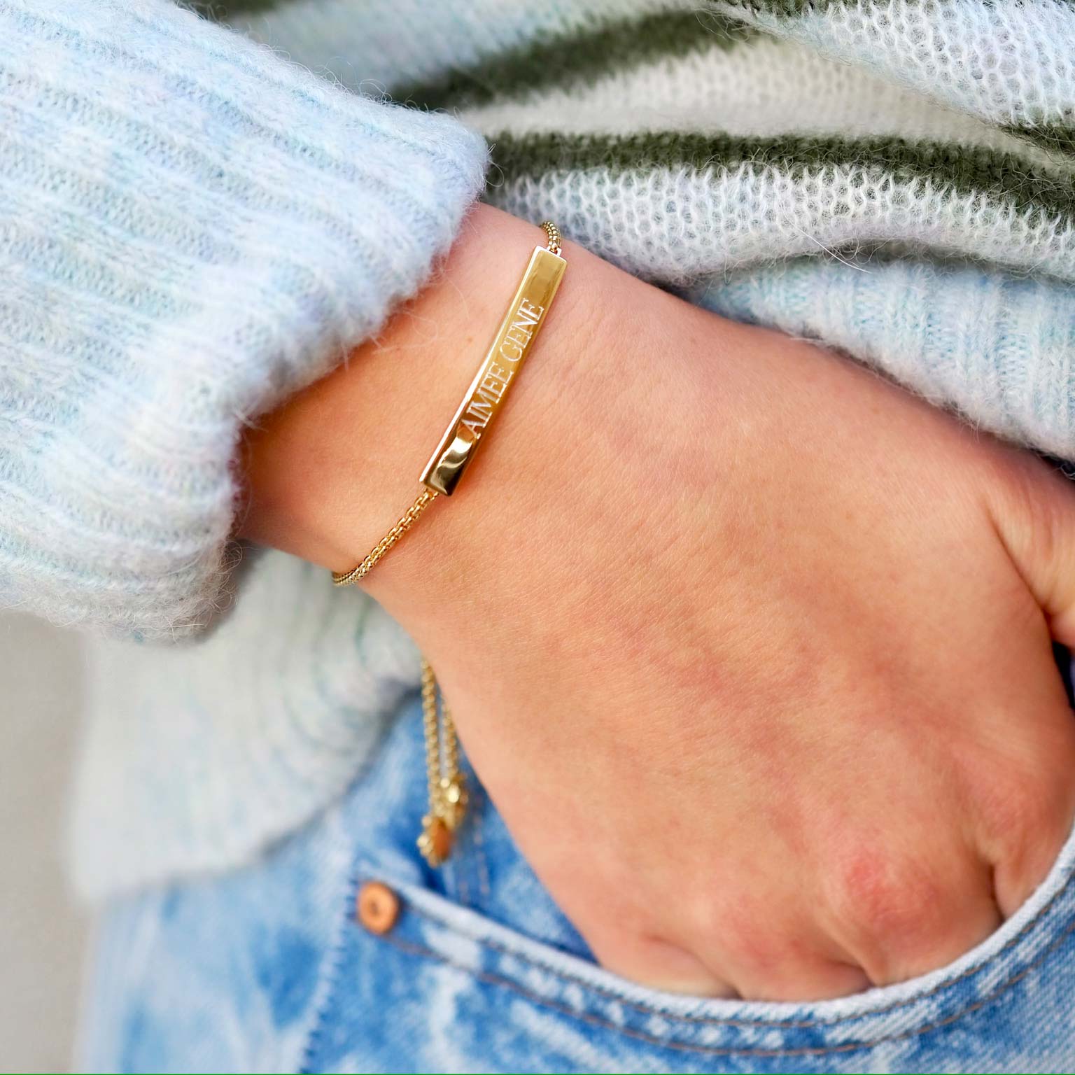 Goldbug Collection Lariat ID Bracelet
