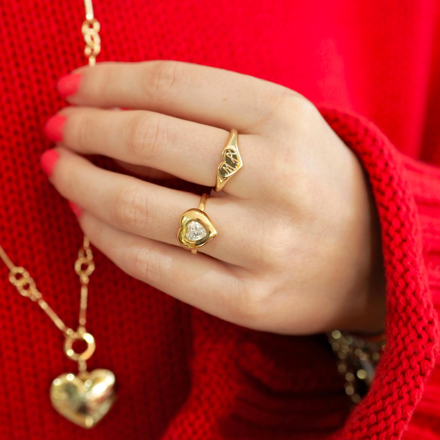 Goldbug Collection Heart Signet Ring