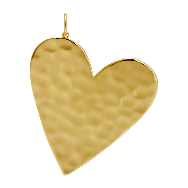 Goldbug Collection Large Hammered Heart