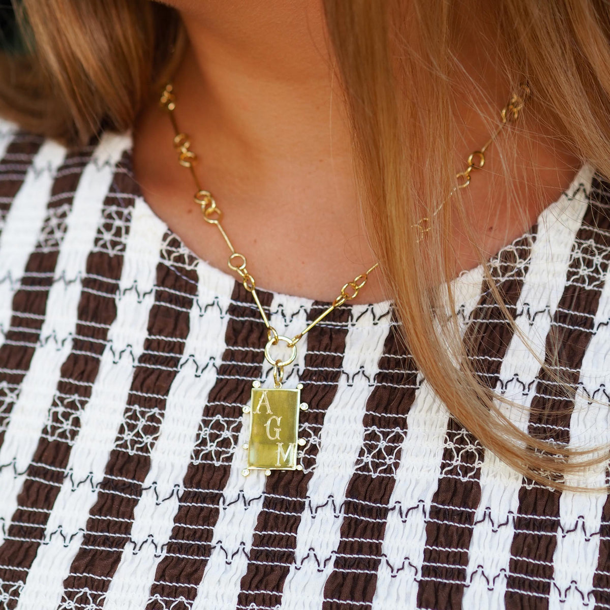 Goldbug Collection Sprinkle Rectangle Charm