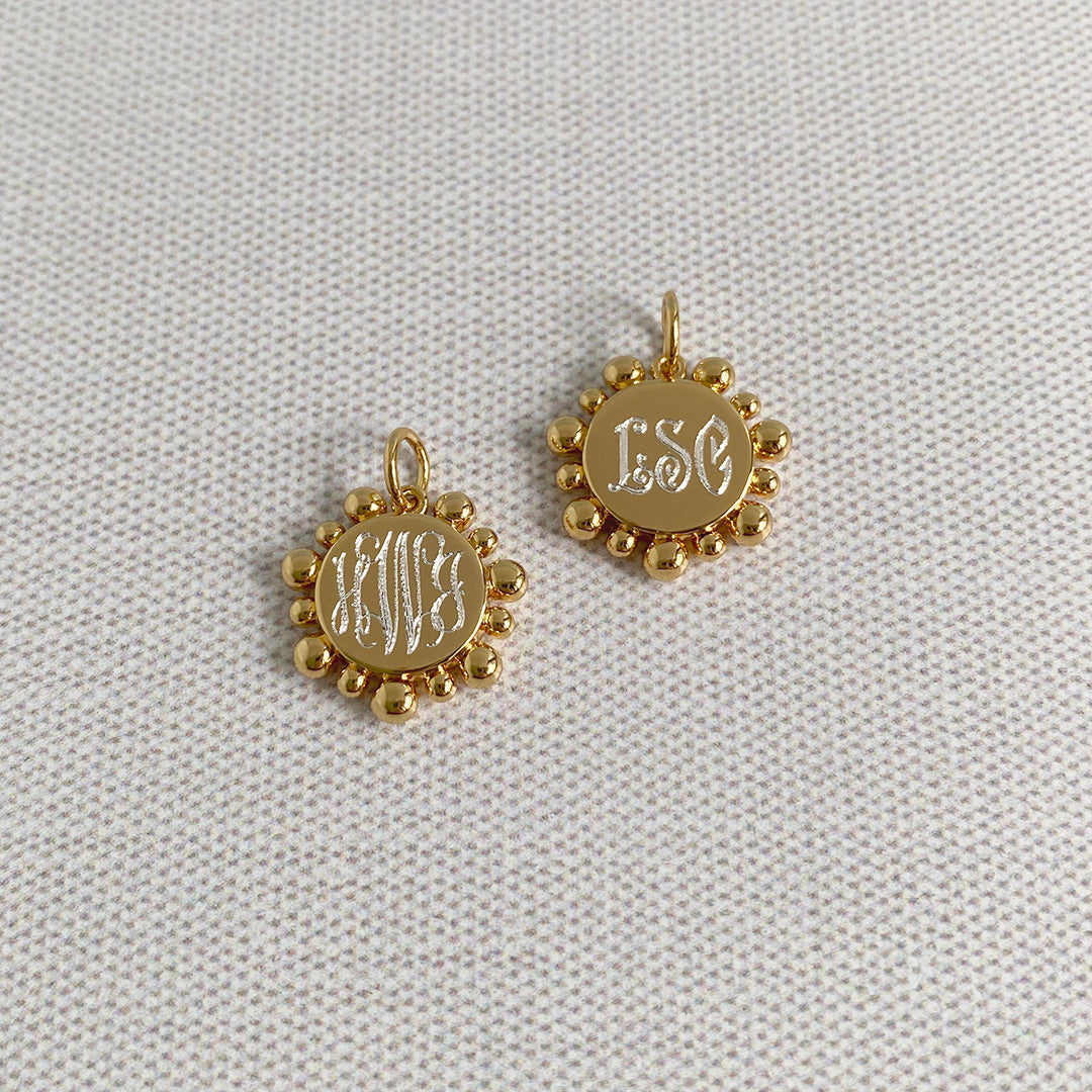 Goldbug Twiggy Charm with machine engraving