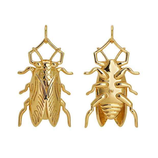 Goldbug Collection Large Bug Charm front and back