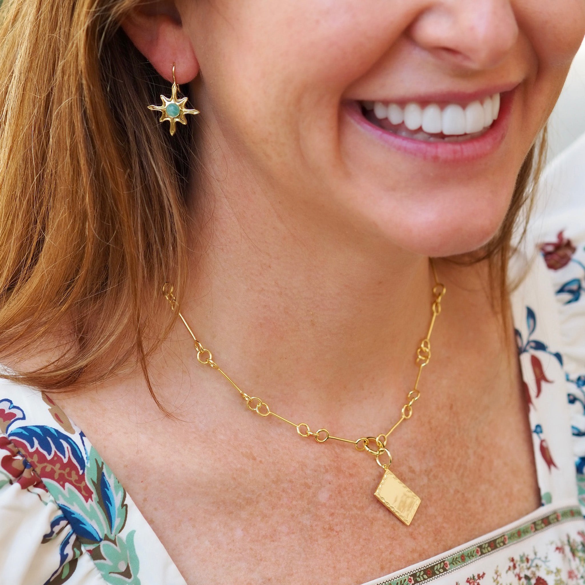 Goldbug Collection Amazonite Seastar Drop Earrings