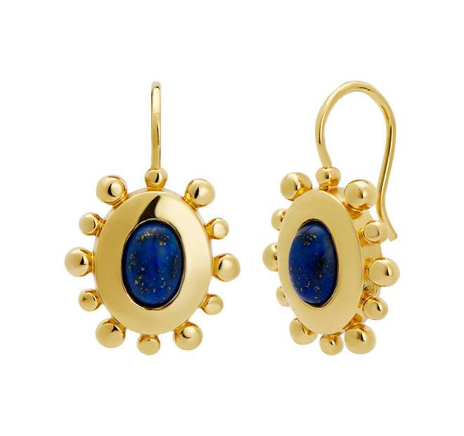 Goldbug Collection Lapis Twiggy Drop Earrings