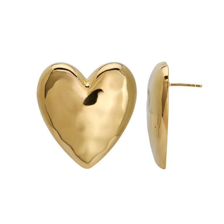 Goldbug Big Puffy Heart Earrings