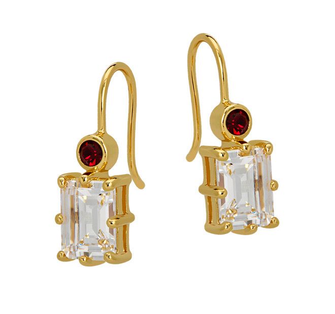 Goldbug January Birthstone Drop Earrings