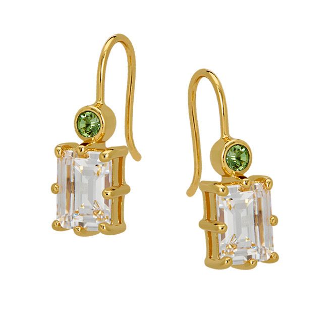 Goldbug August Birthstone Drop Earrings