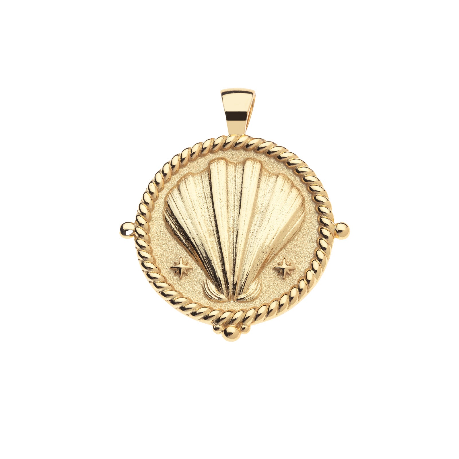 Jane Win STRONG Clamshell Original Coin Pendant Necklace