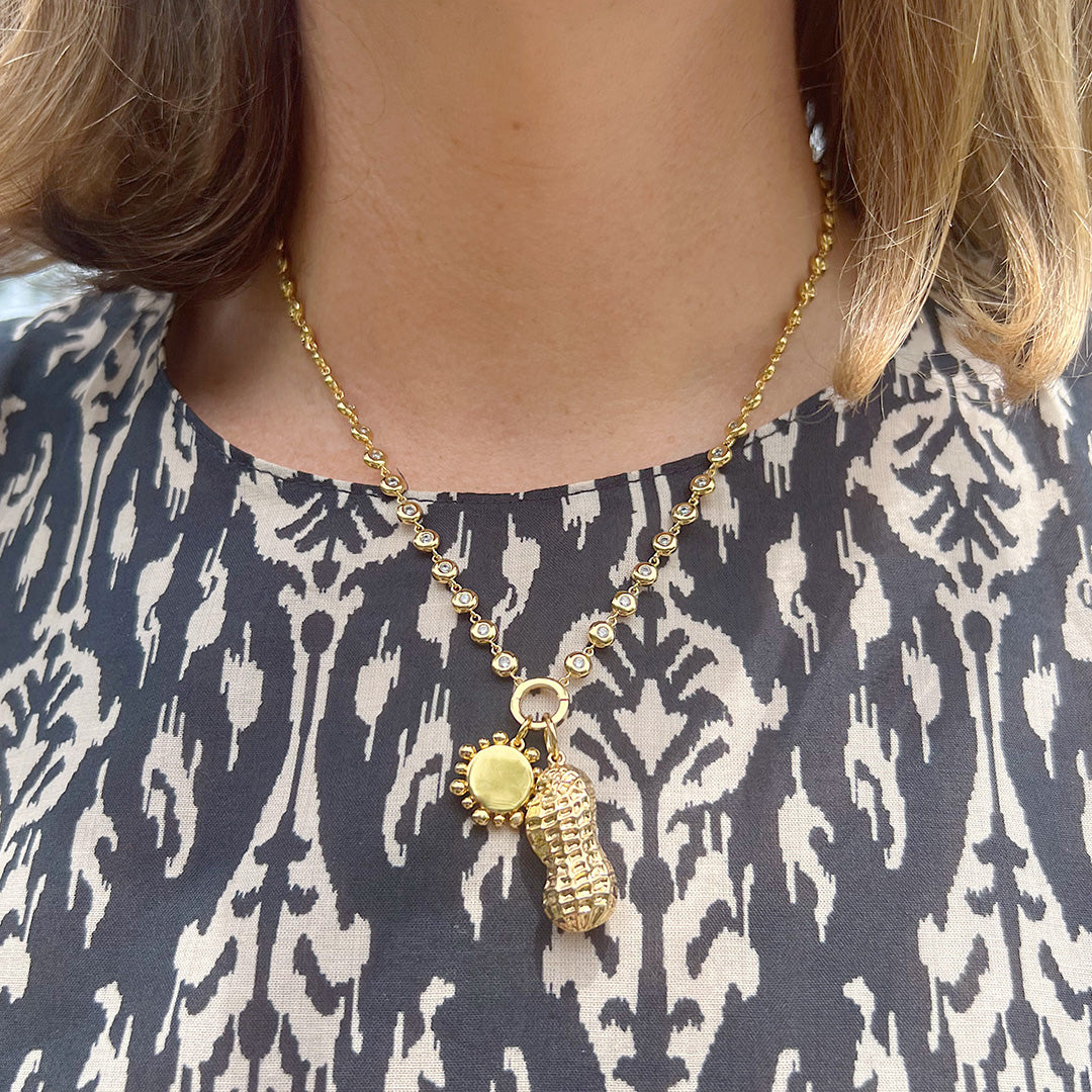 Goldbug Bezel Charm Necklace