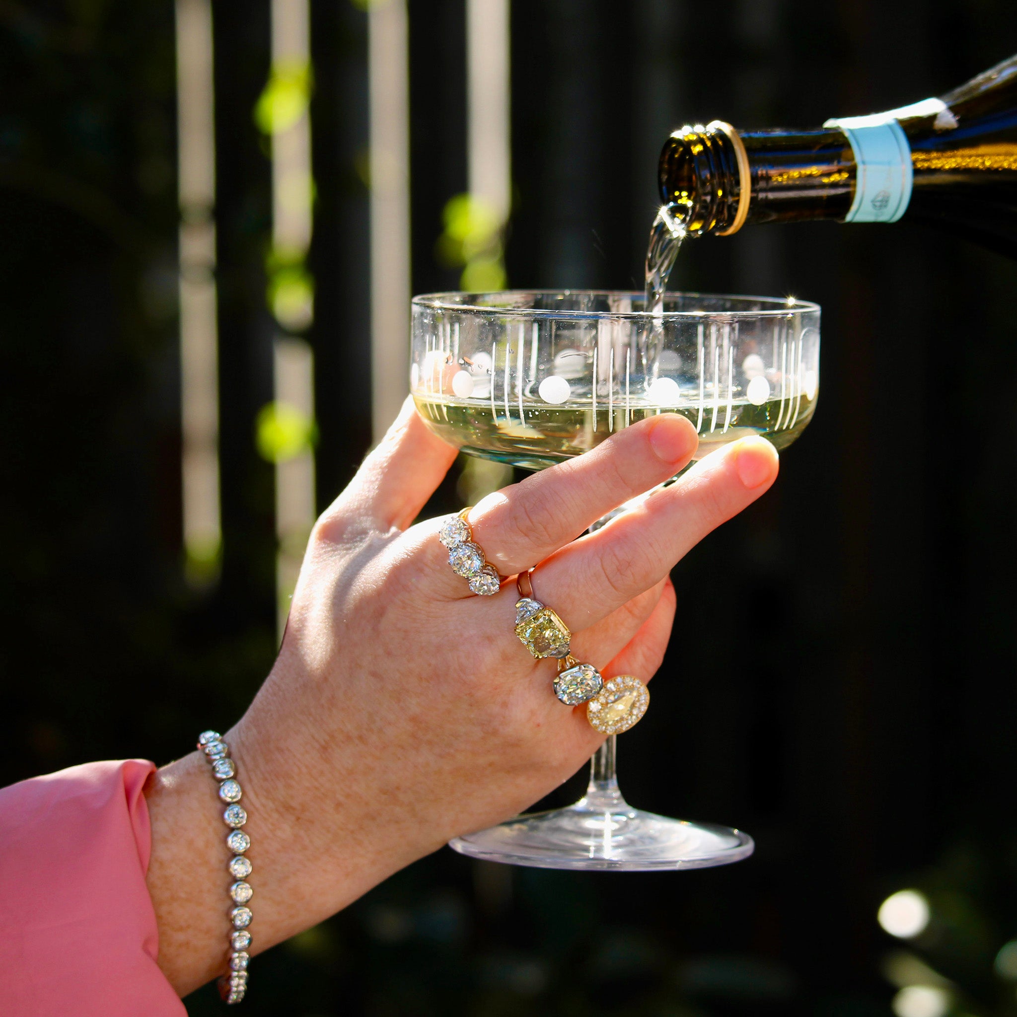 Single Stone Platinum Randi Bracelet