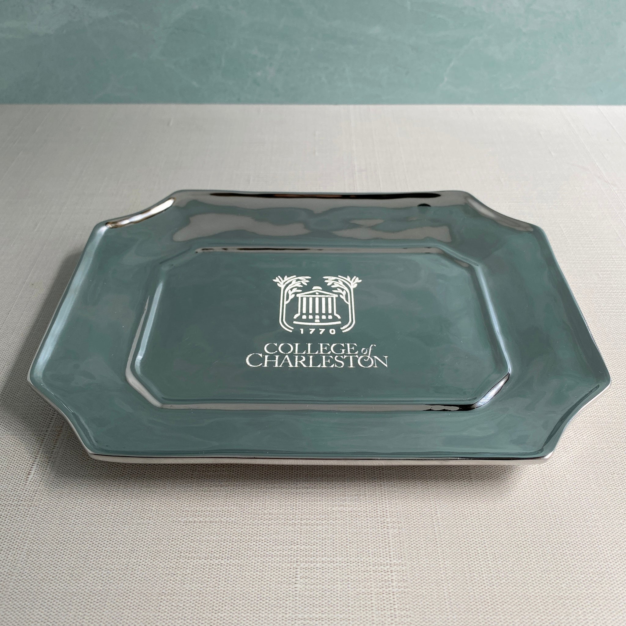 Beatriz Ball SOHO Lucca Rectangular Tray with machine engraved school college logo