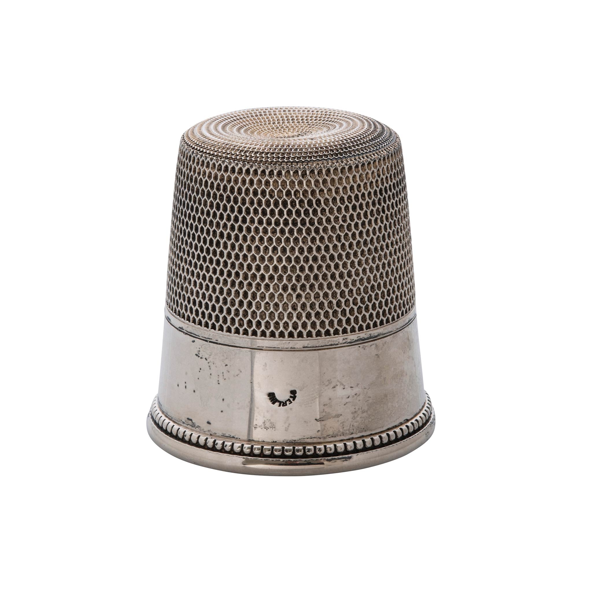 Estate Engraved Sterling Silver Thimble Jigger