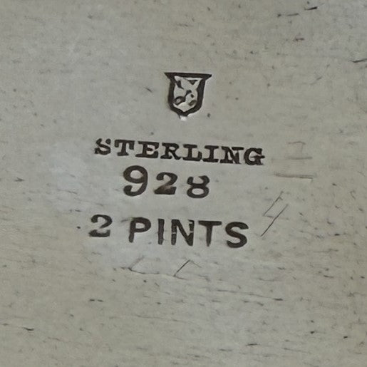 Vintage Sterling Silver Water Pitcher 2 Pints