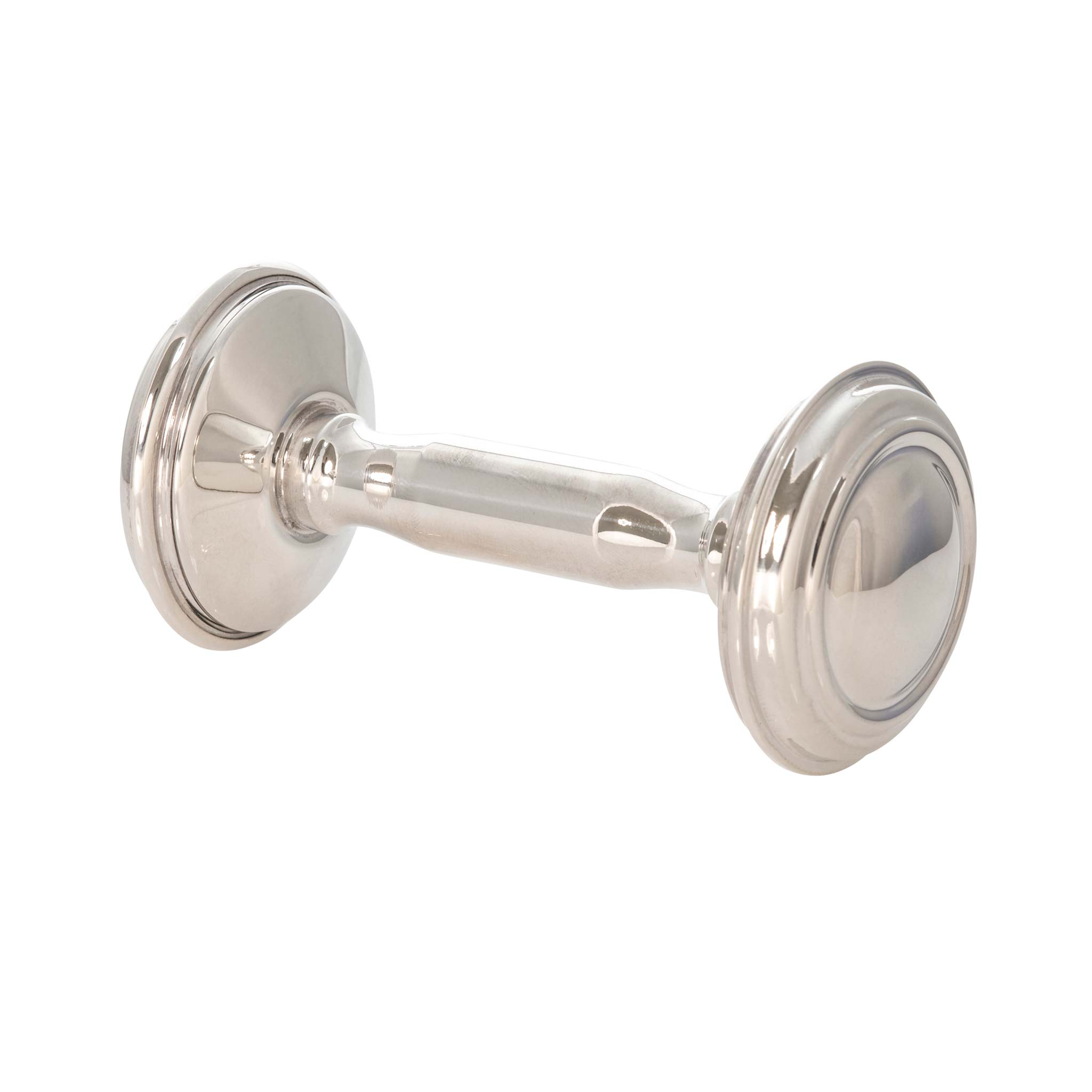 Sterling Silver Dumbbell Baby Rattle