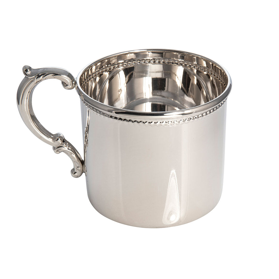 Sterling Silver Beaded Edge Baby Cup