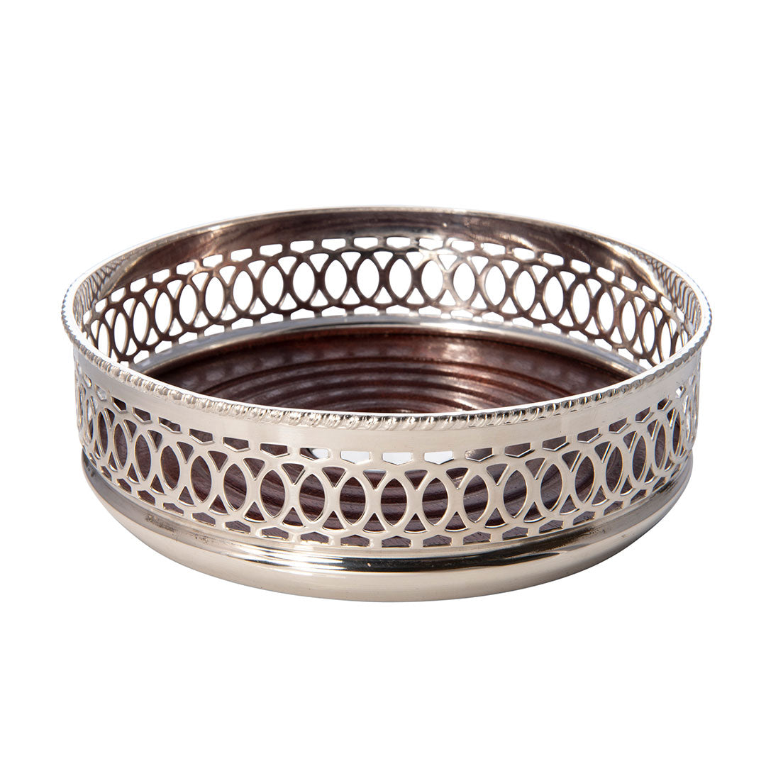 English Silver Plated Ring Design Wine Coaster