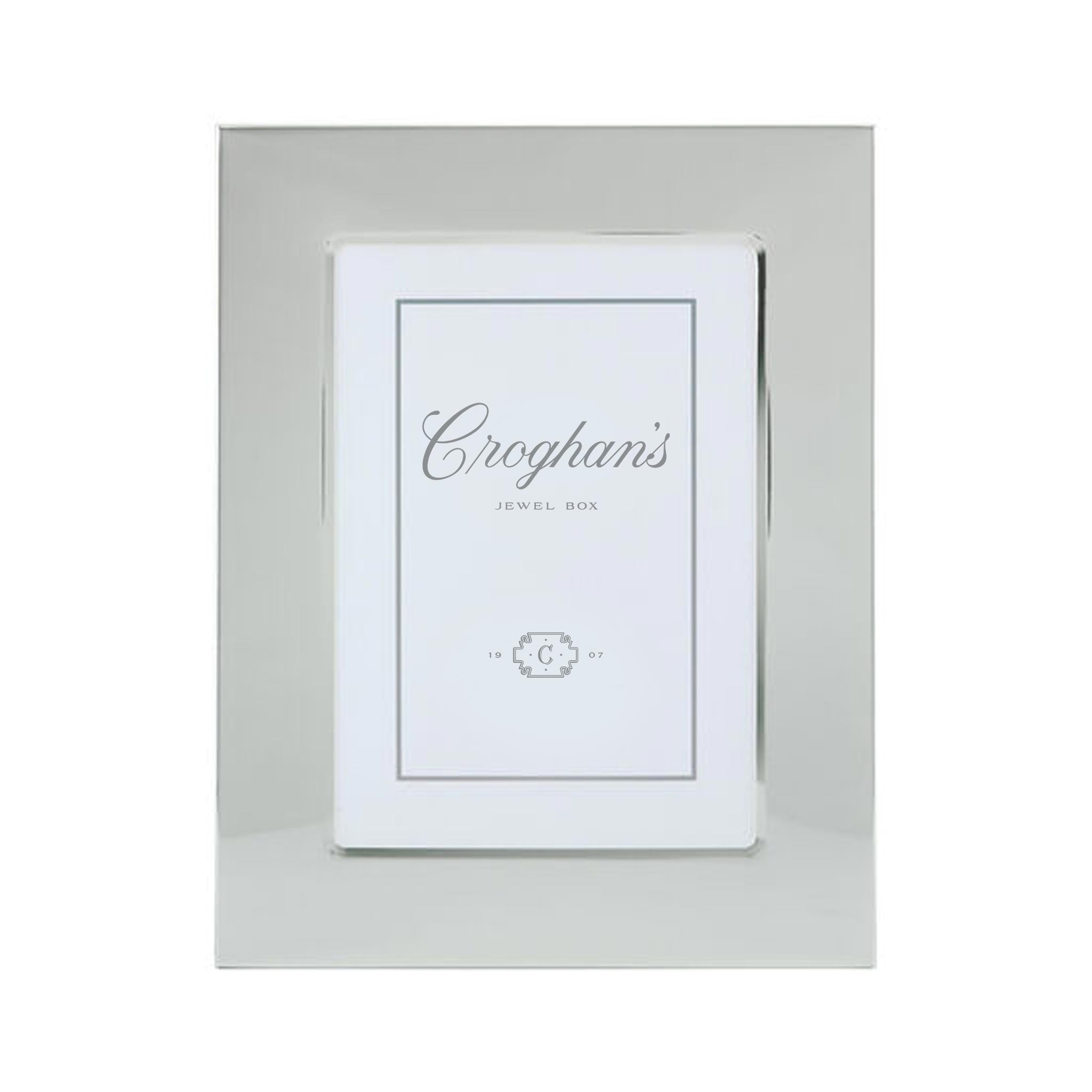 Silver-Plated Plain Wide Picture Frame 5x7