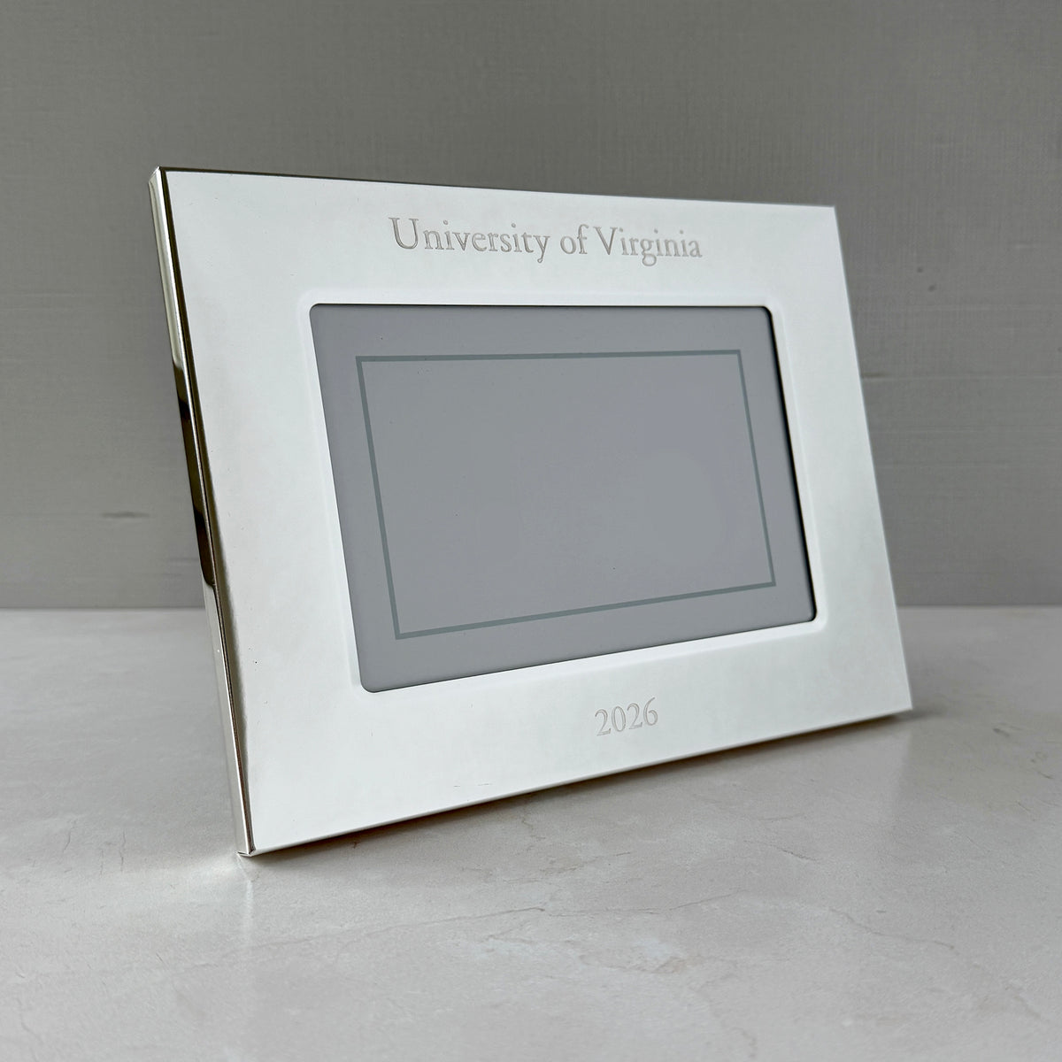 Silver-Plated Plain Wide Picture Frame 4x6 with machine engraving