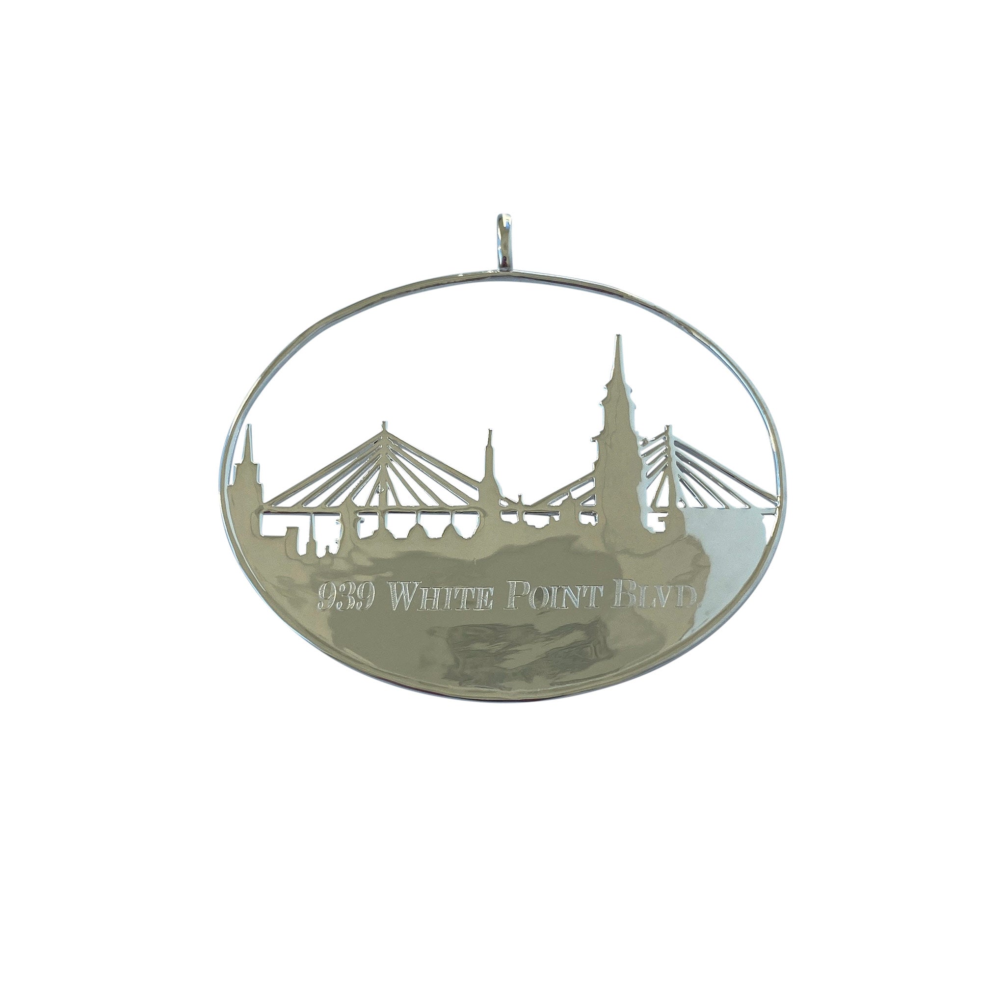 Charleston Skyline Ornament with engraving