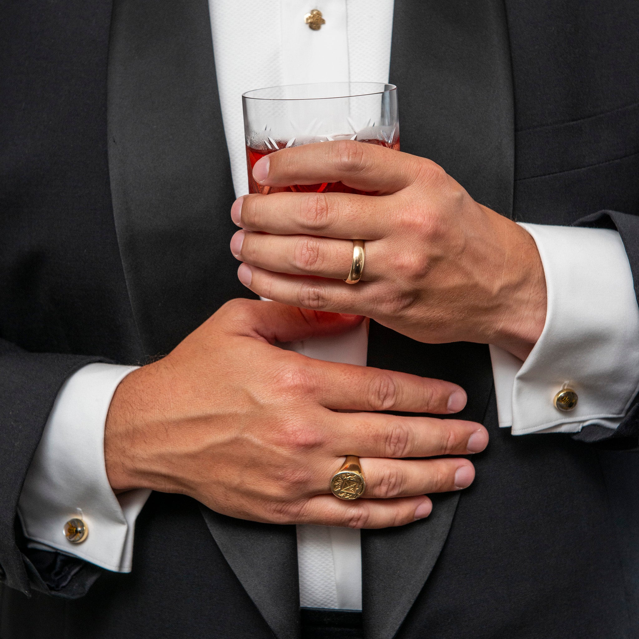 Victorian Essex Crystal Bee 18K Gold Cufflinks