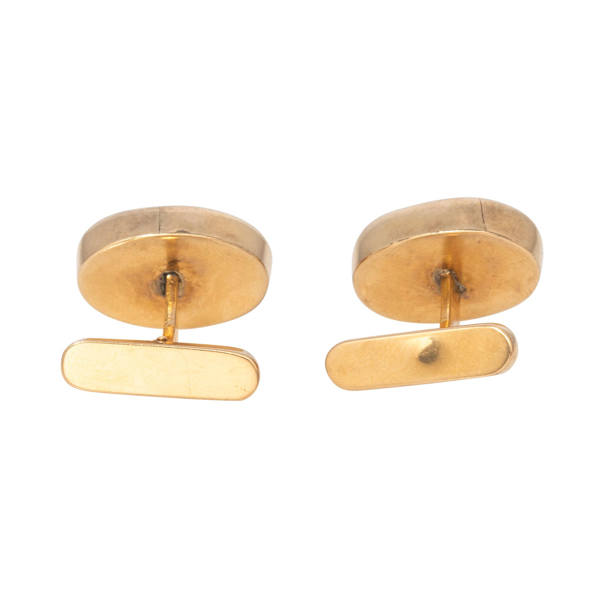 Estate Carnelian Intaglio 14K Gold Cufflinks