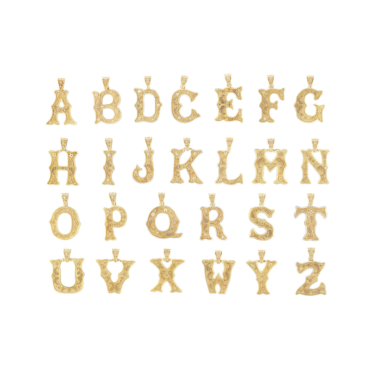 Marlo Laz Mini Southwestern Initial Charms