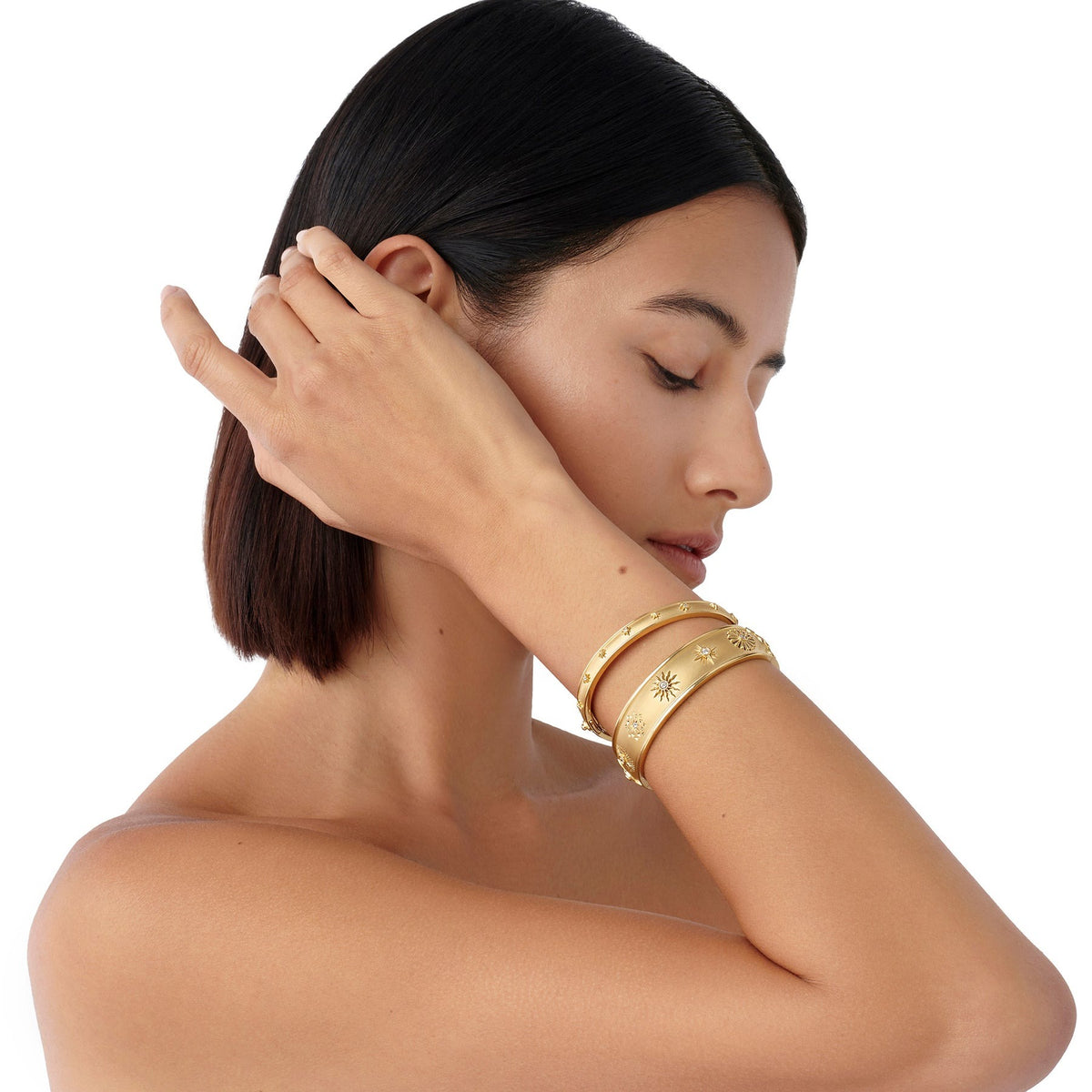 Temple St. Clair Diamond Star Bangle Bracelet