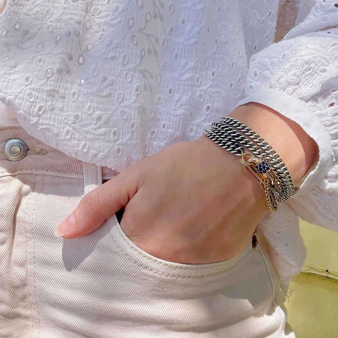 Marla Aaron Silver Heavy Curb Chain Necklace