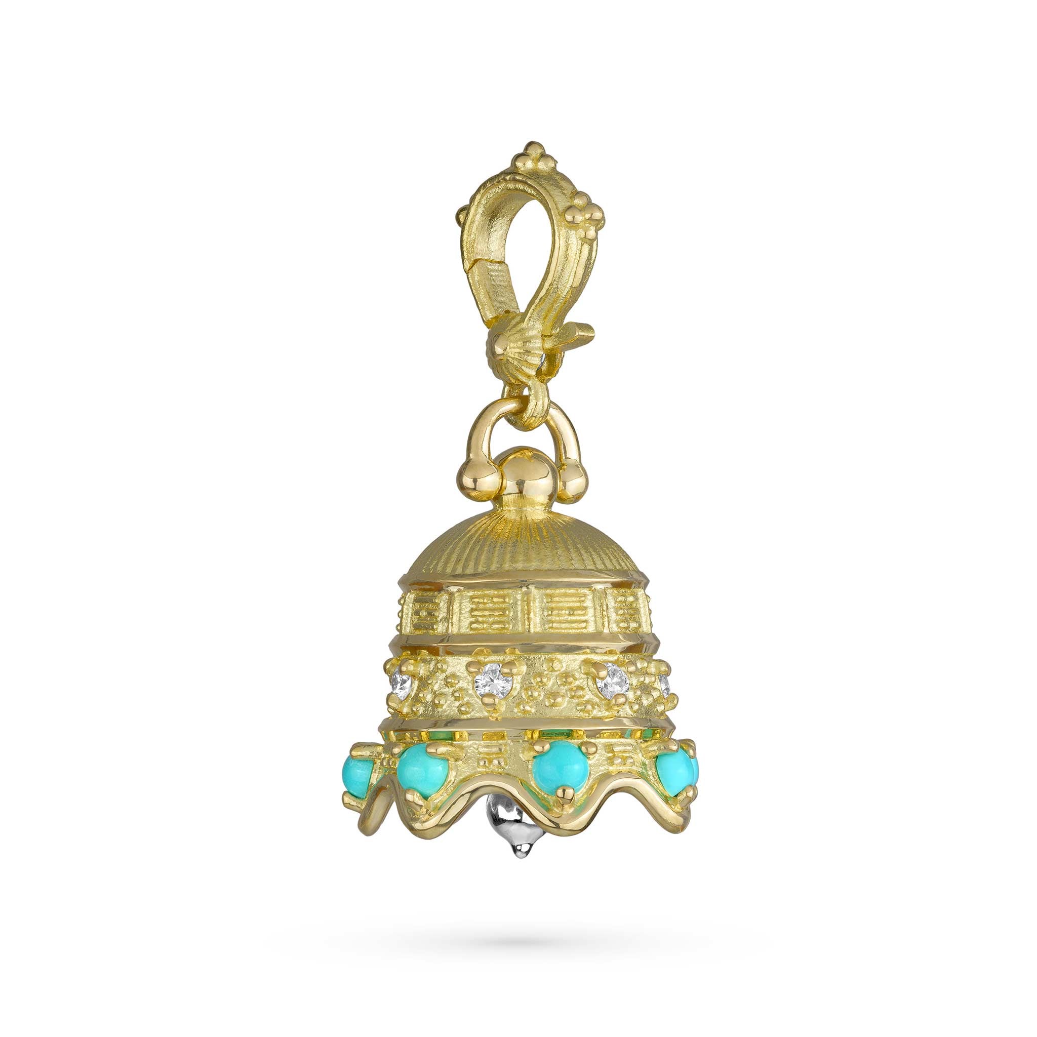 Paul Morelli Turquoise & Diamond Temple Meditation Bell