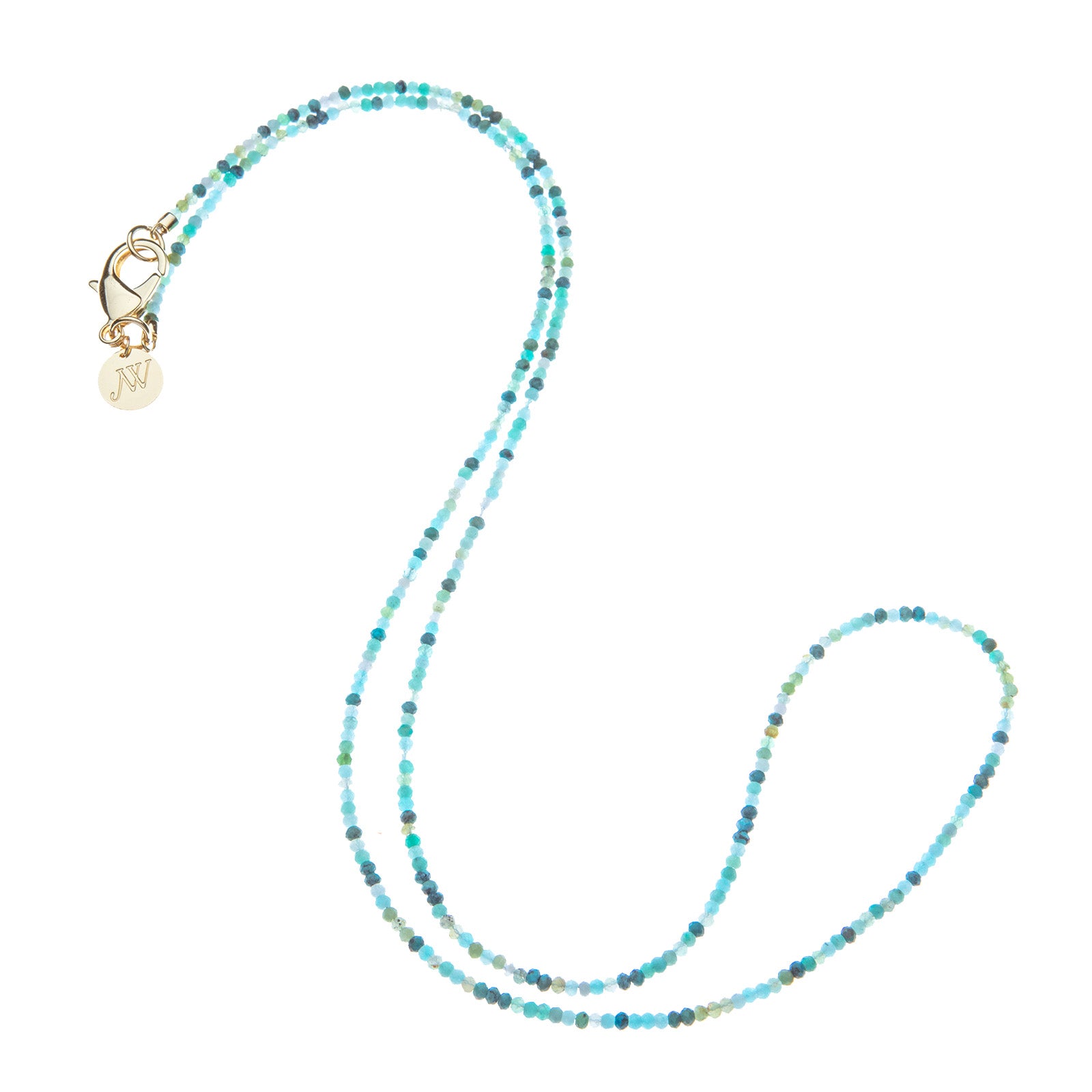 Jane Win Double Wrap Diamond-Cut Multi-Stone Beaded Necklace