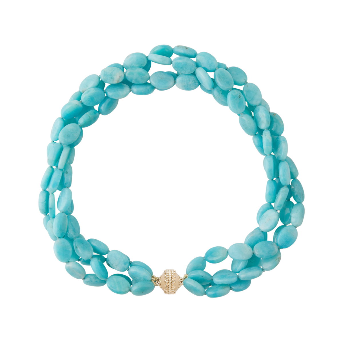 Clara Williams 2-Strand Tumbled Amazonite Necklace