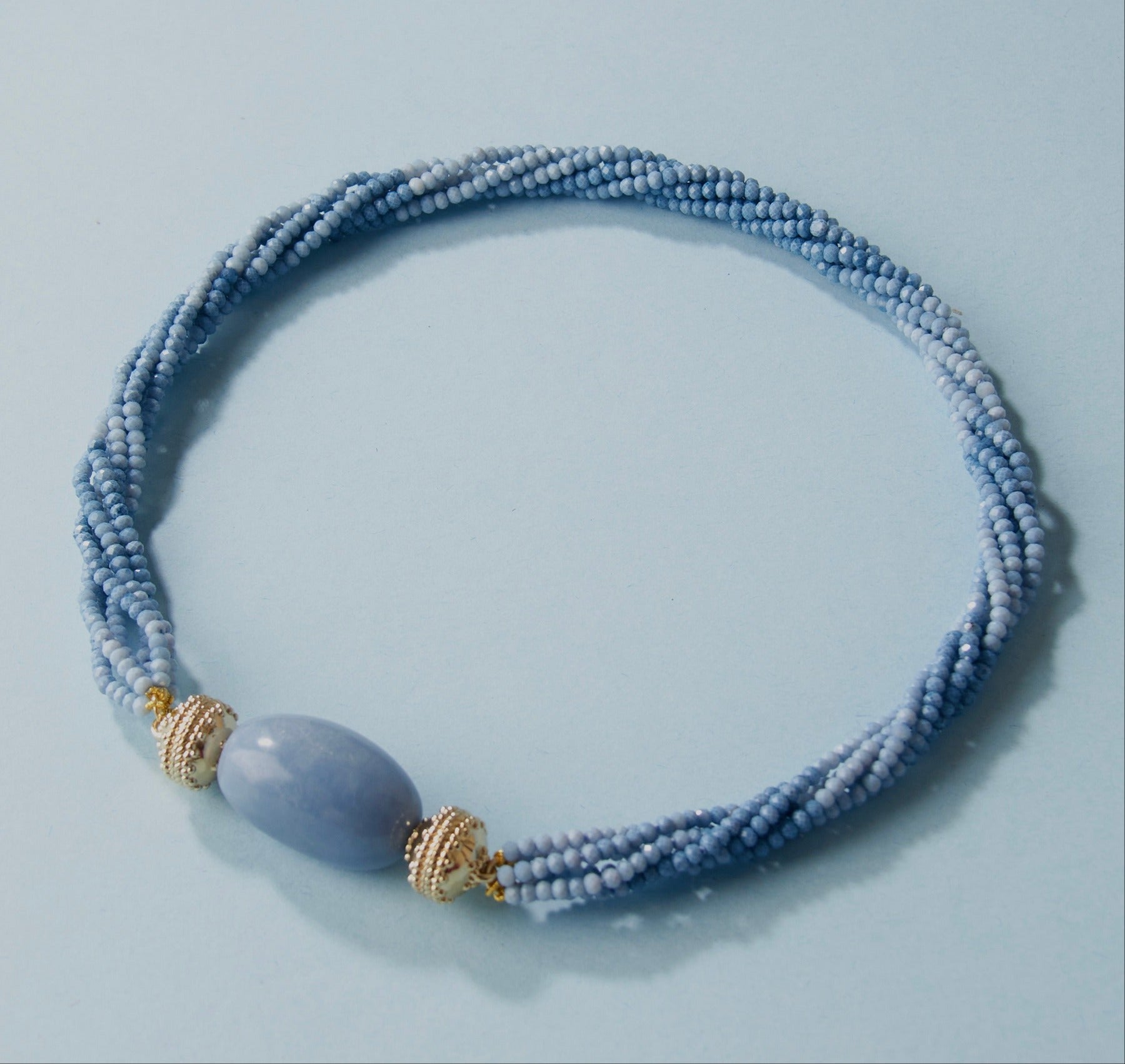 Clara Williams Blue Opal Multi-Strand Michel Necklace