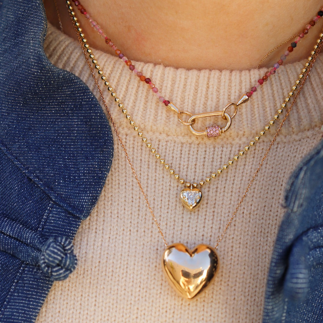 Marla Aaron Pink Spinel Itty Bitty Strand 16âł