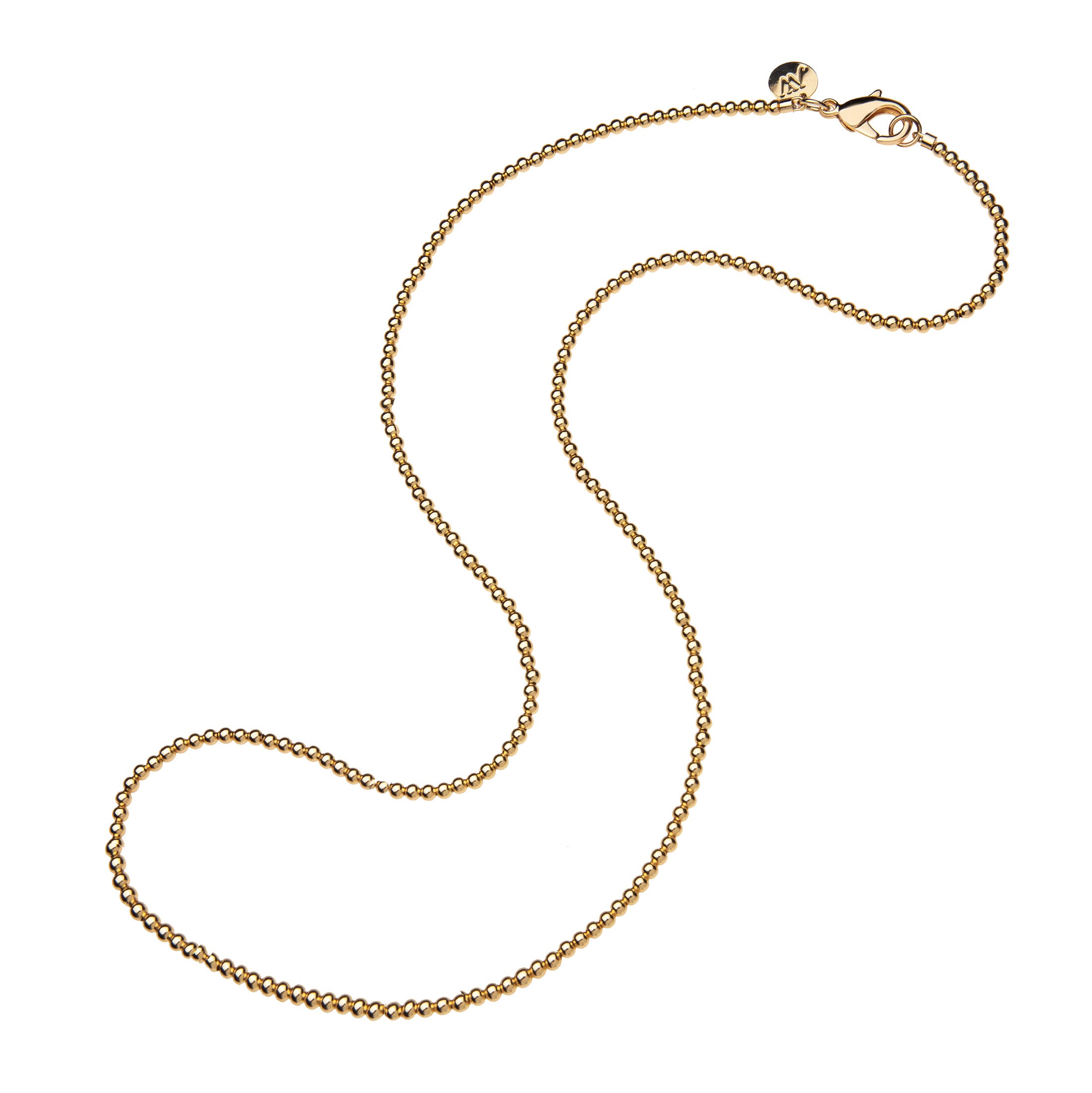 Jane Win Gold Bead Double Wrap Necklace