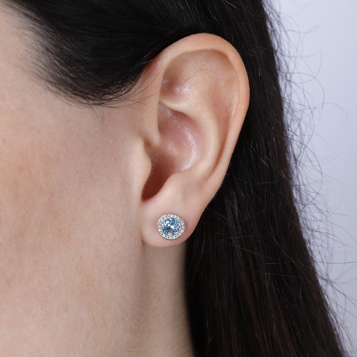 Halo Martini Stud Earrings