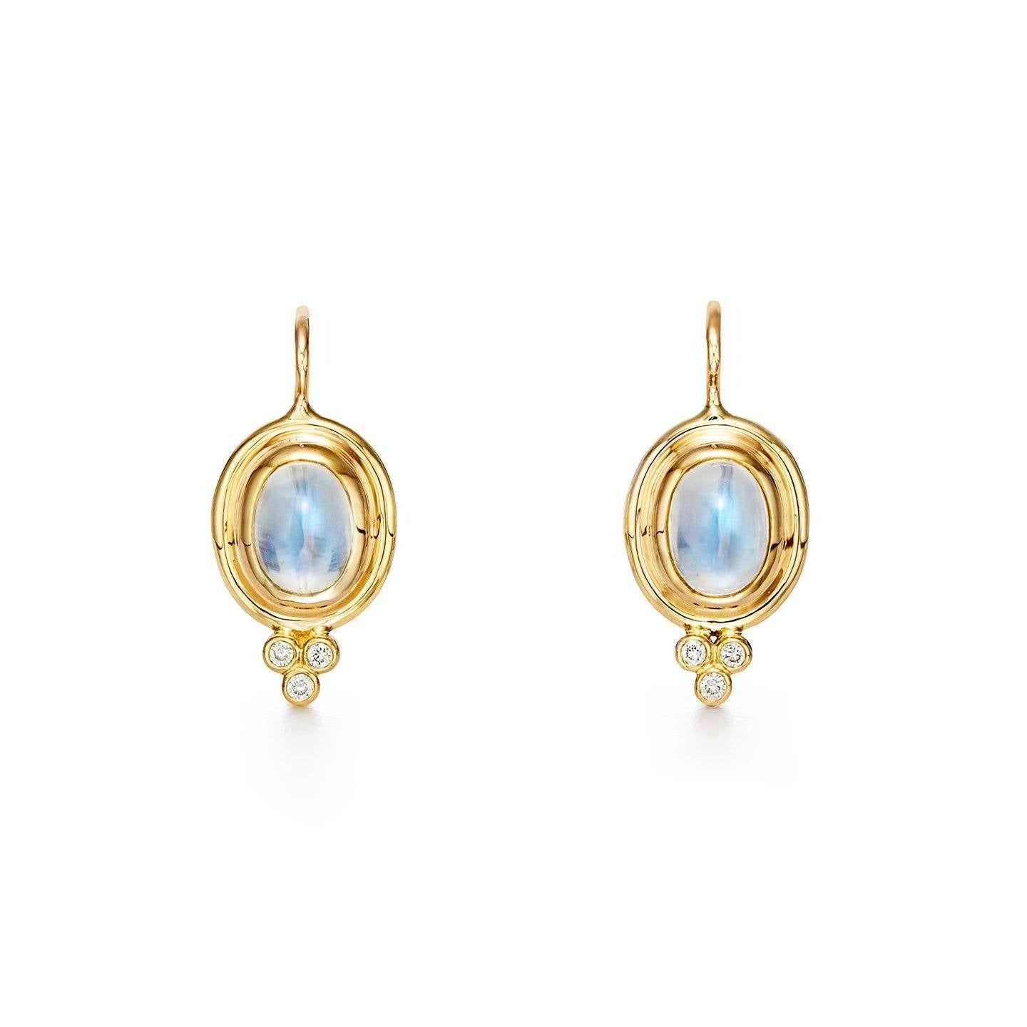 Temple St. Clair Blue Moon Small Classic Temple Earrings