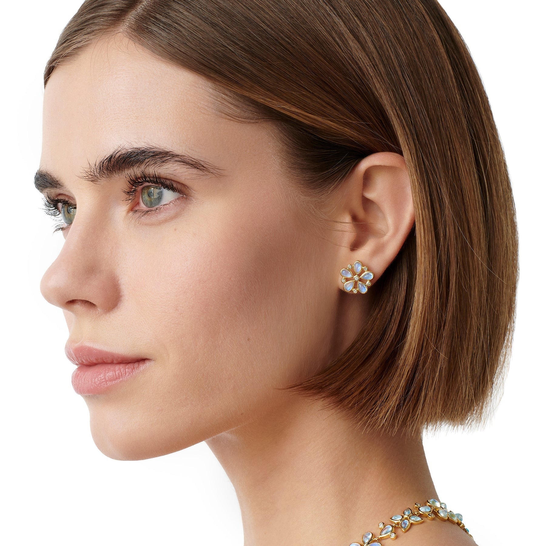 Temple St. Clair Luna Flower Post Earrings