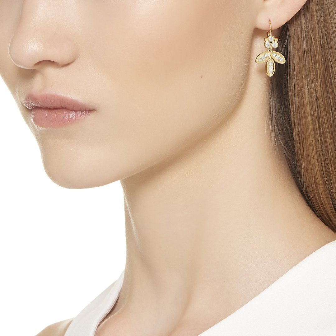 Temple St. Clair Diamond Foglia Earrings