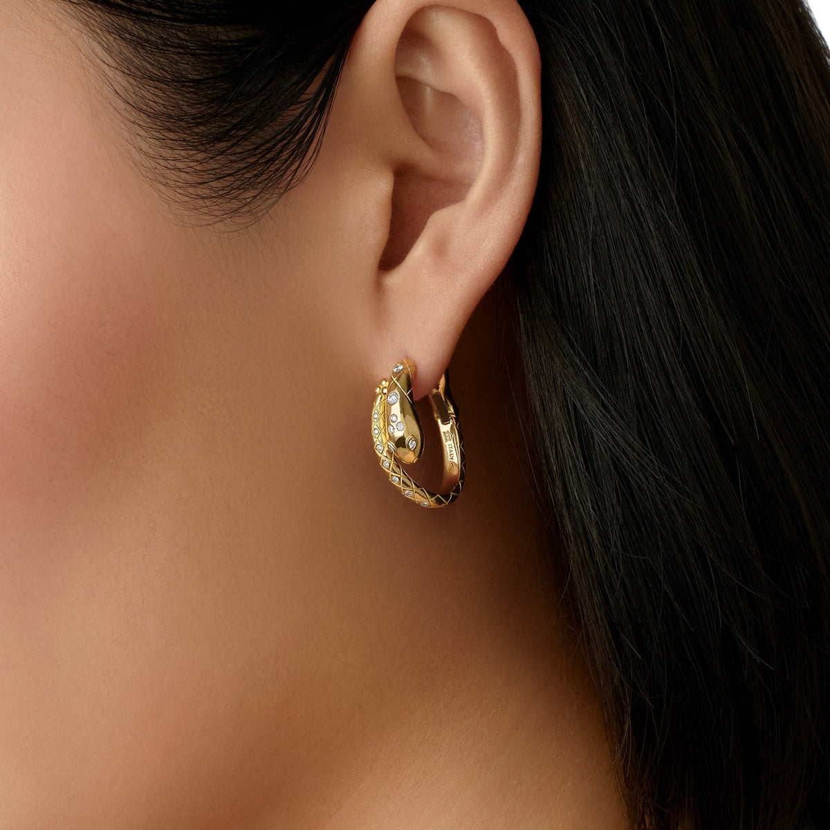 Temple St. Clair Delphi Serpent Hoop Earrings