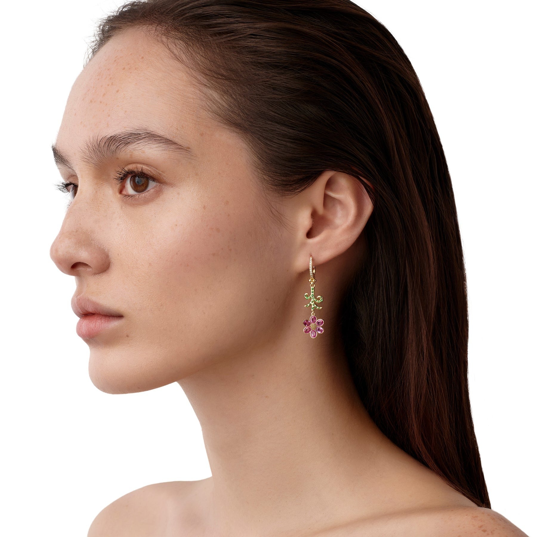 Temple St. Clair Pink Sapphire Primavera Drop Earrings